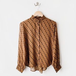 🌱 Leith - Anthropologie Burnt Orange Top | Medium